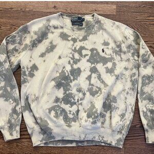Vintage Sweater - Polo Ralph Lauren Paint Splatter Crewneck Sweatshirt - Large